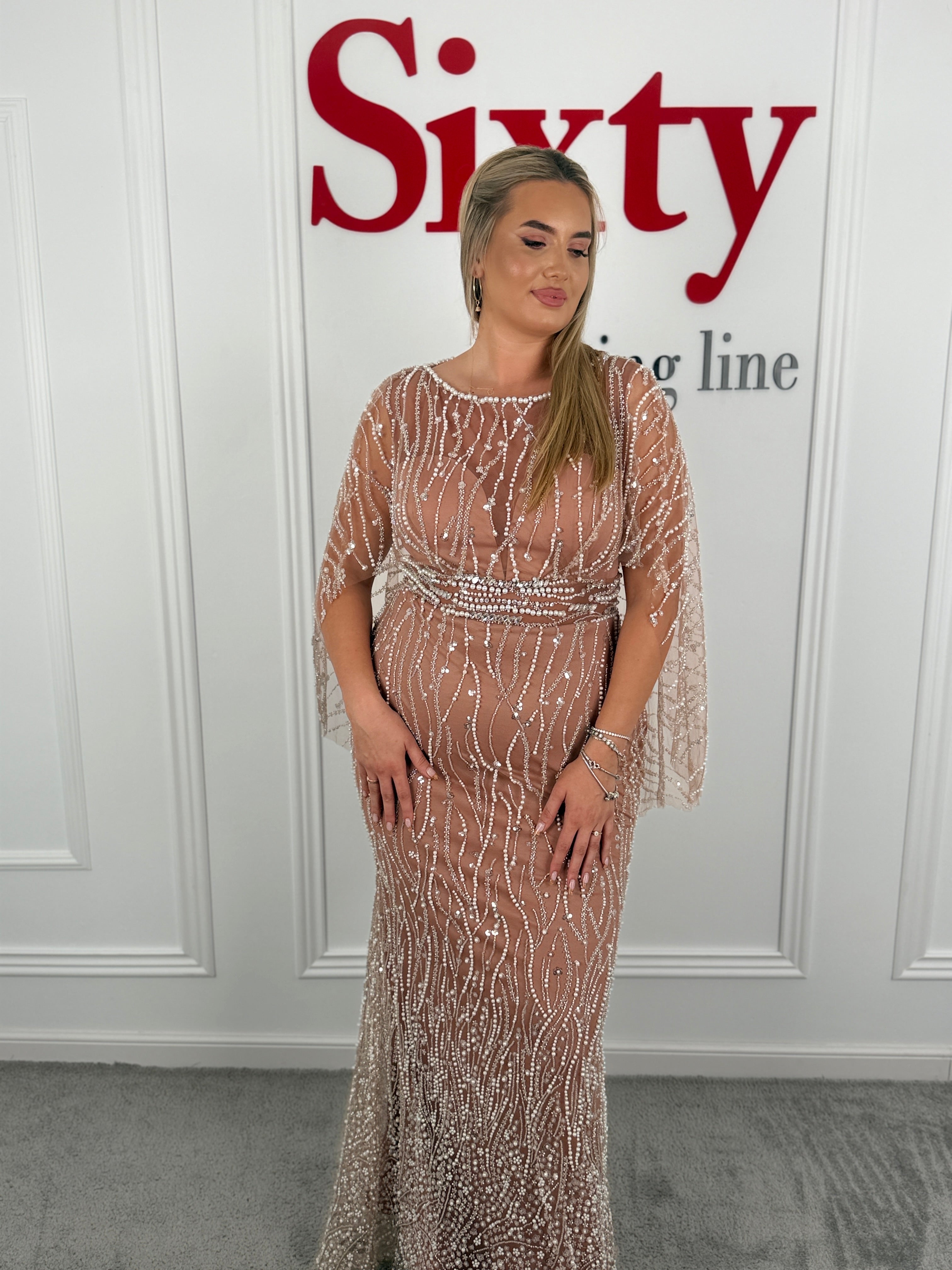 Rochie dantela cu paiete Perla