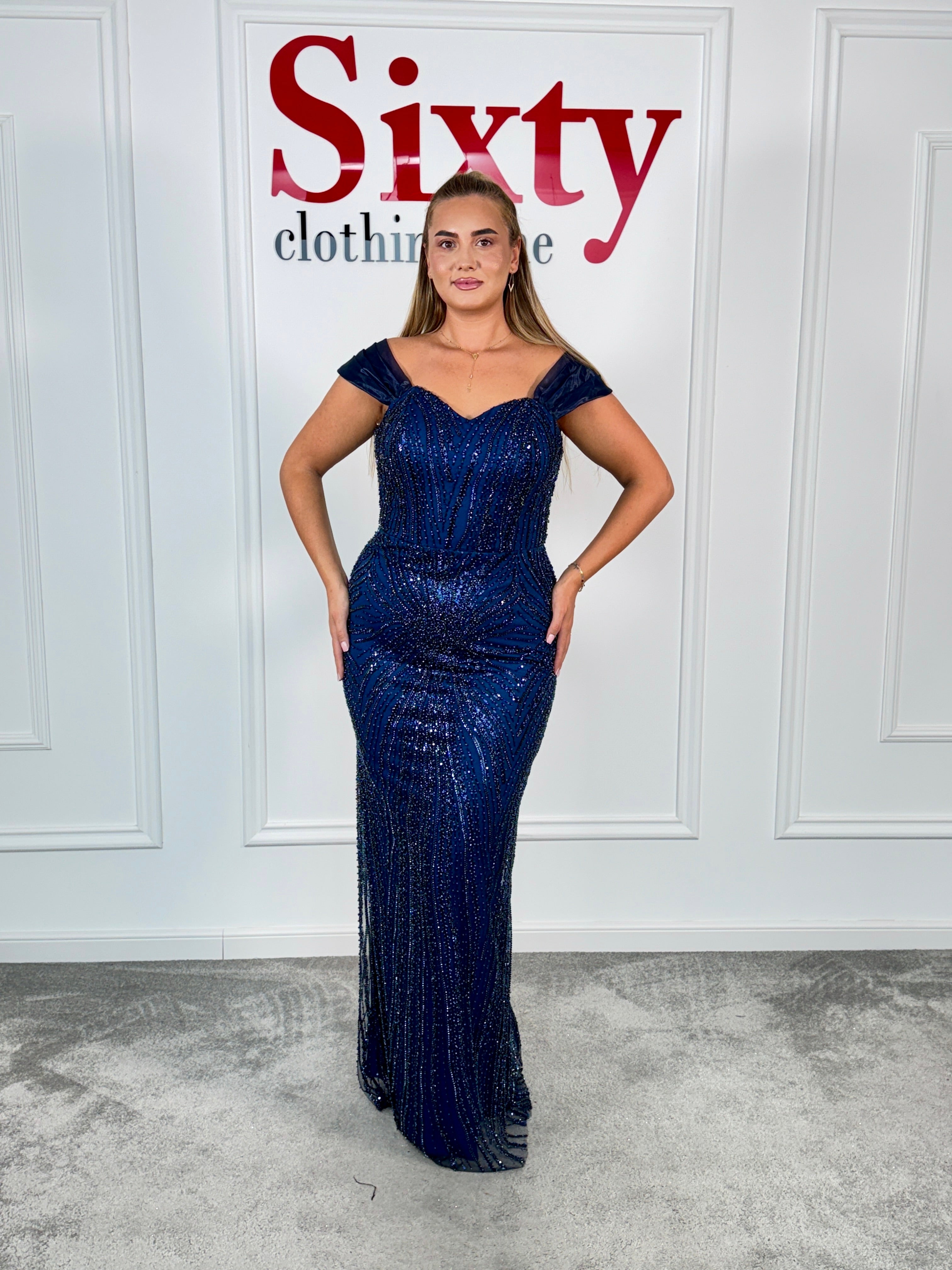 Rochie dantela cu perle Anastasia