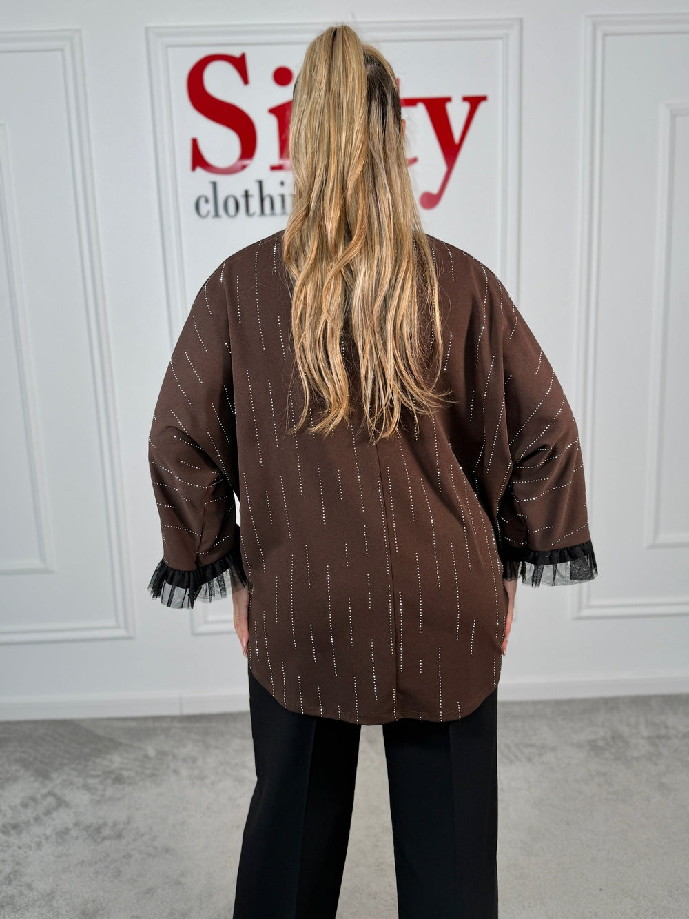 Bluza bumbac cu pietre Paula