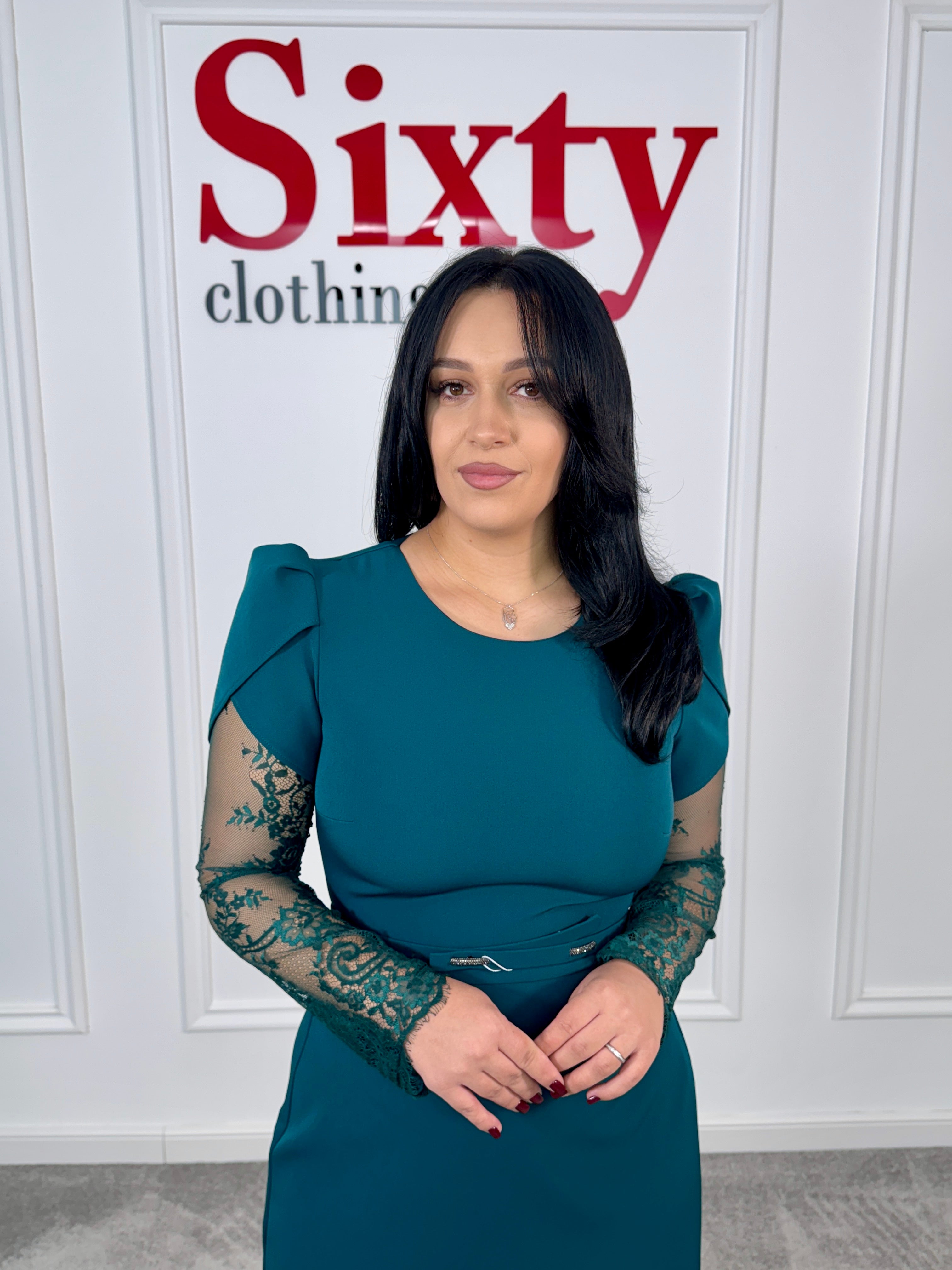 Rochie stofa cu dantela Helga