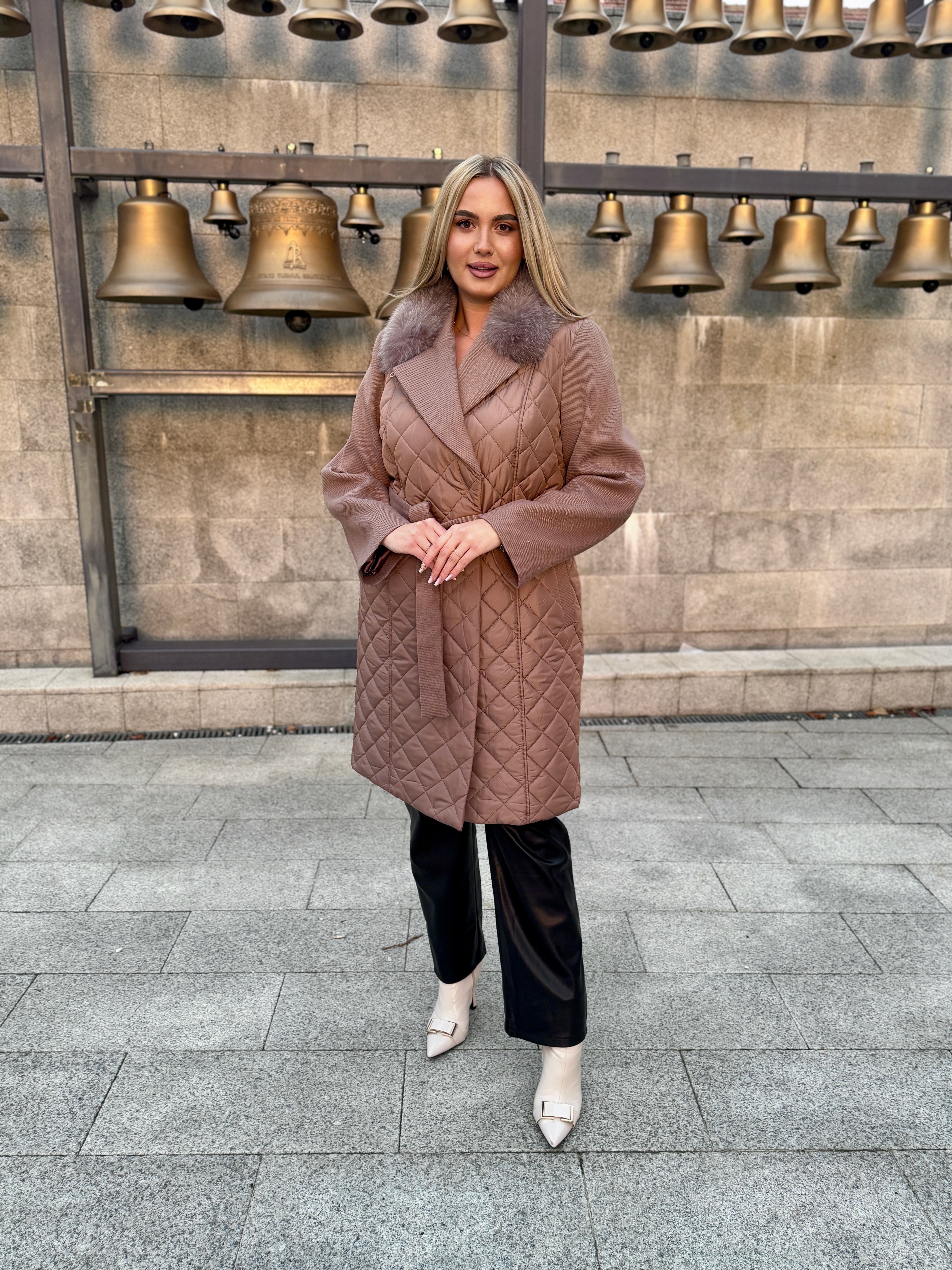 Palton fas cu blana naturala Erika