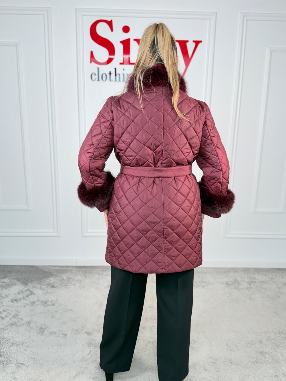 Palton fas cu blana naturala Roua