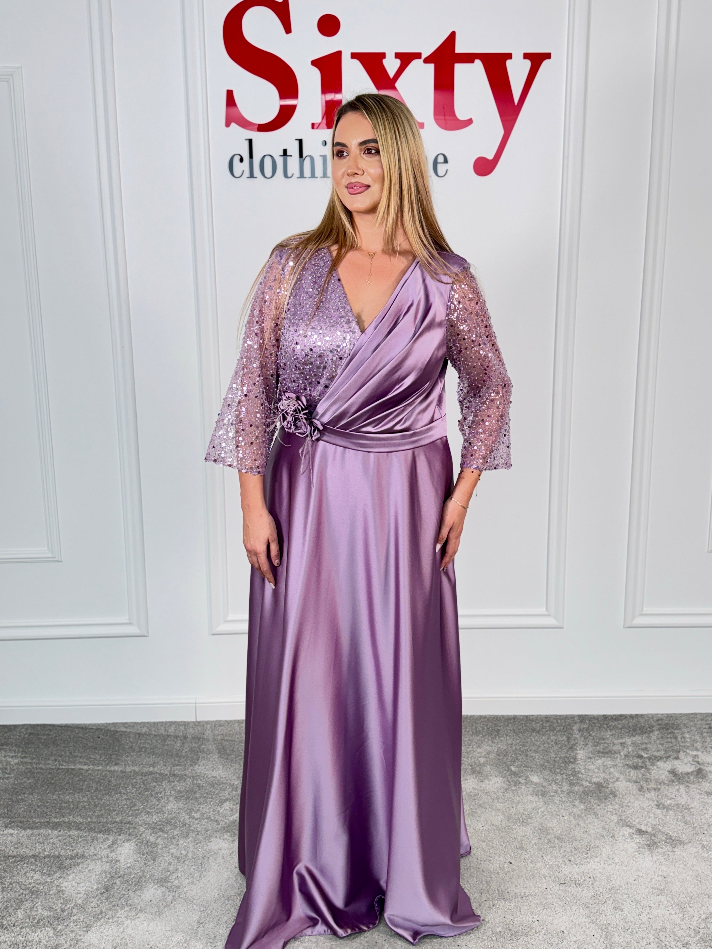Rochie tafta cu paiete Eselia