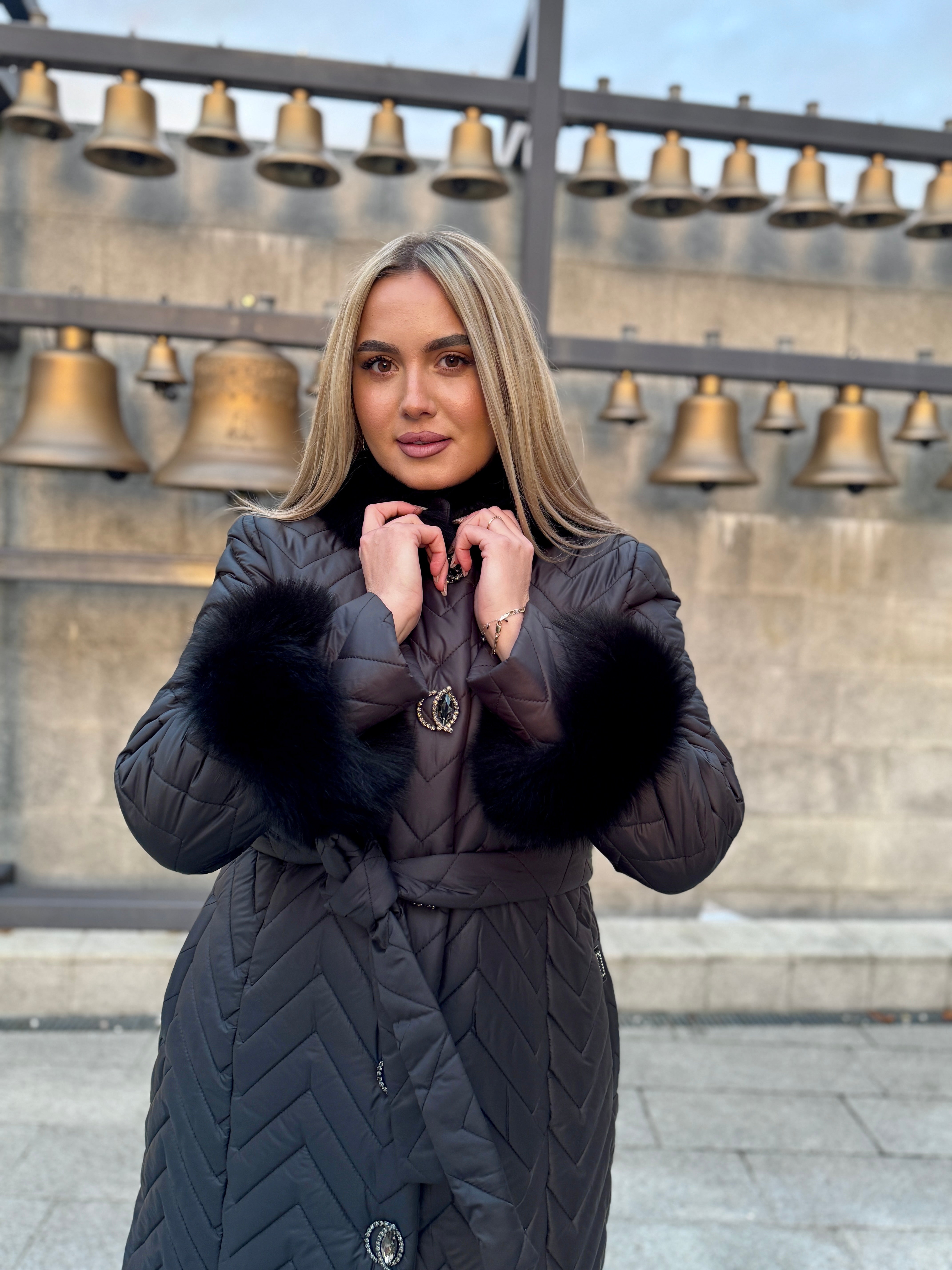 Palton fas cu blana naturala Miria