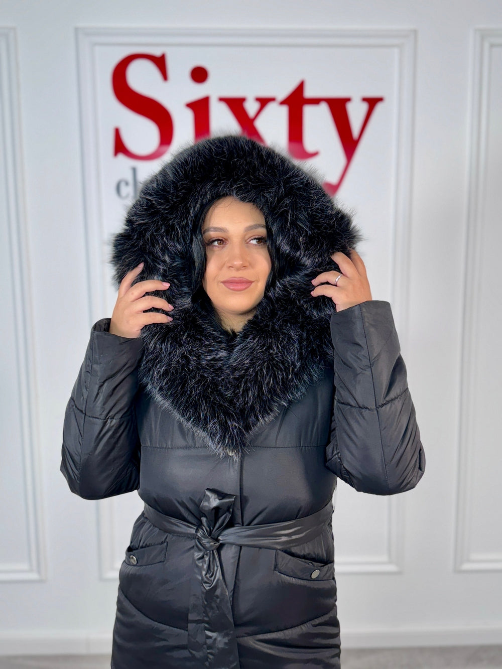 Geaca fas cu blana ecologica Lora