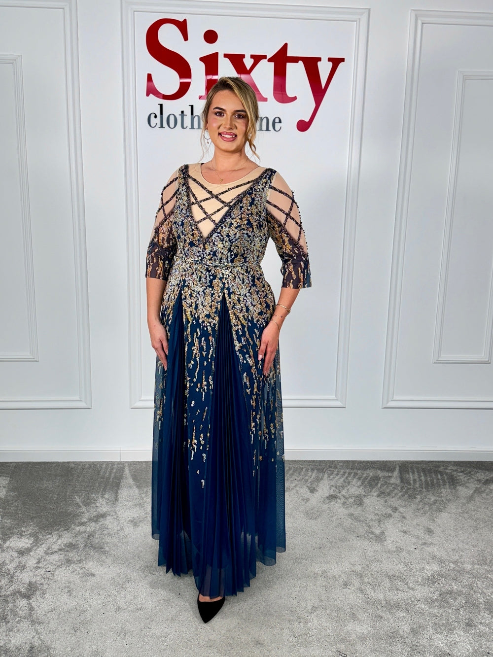 Rochie voal cu imprimeu Fathia
