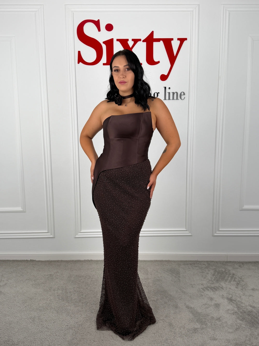 Rochie plasa cu perle Fleur