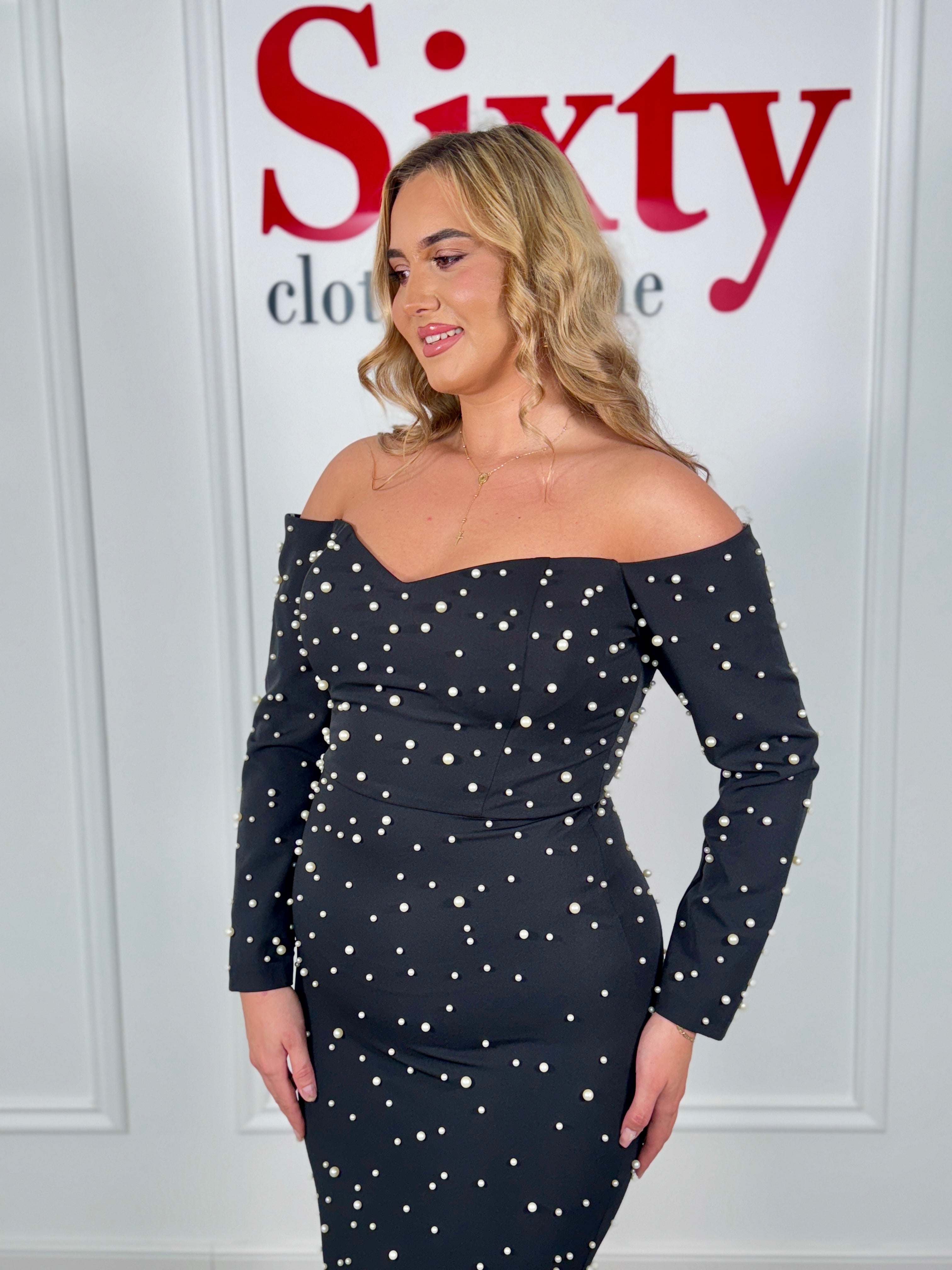Rochie stofa cu perle Sia