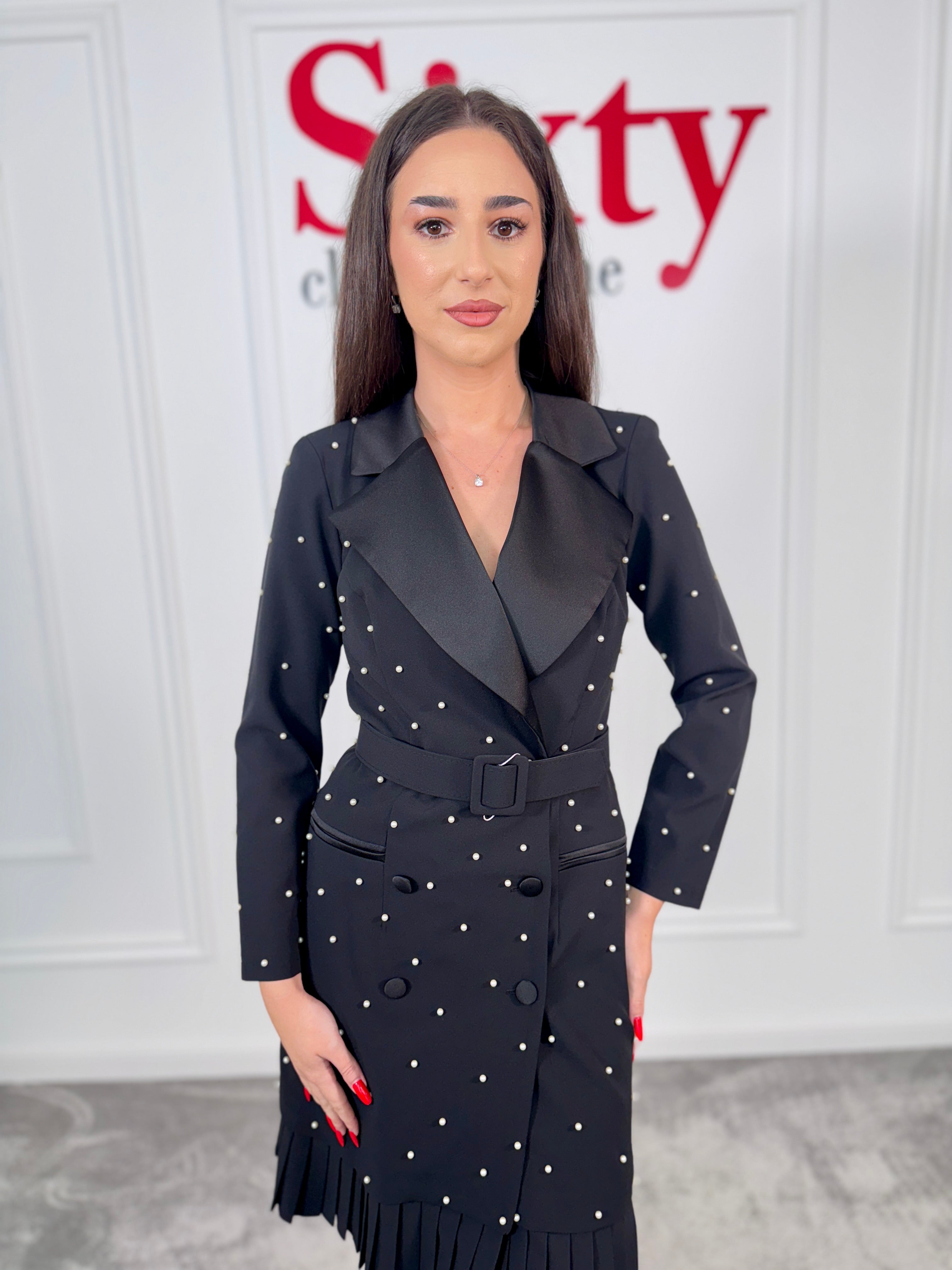 Rochie tip sacou cu perle Pixie