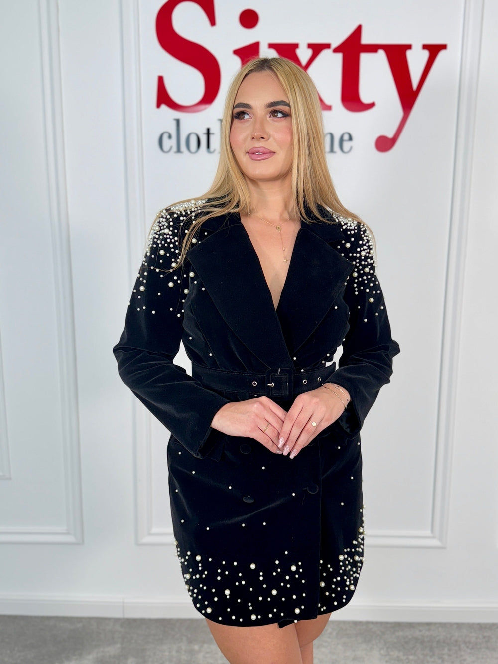 Rochie catifea tip sacou Jenifer