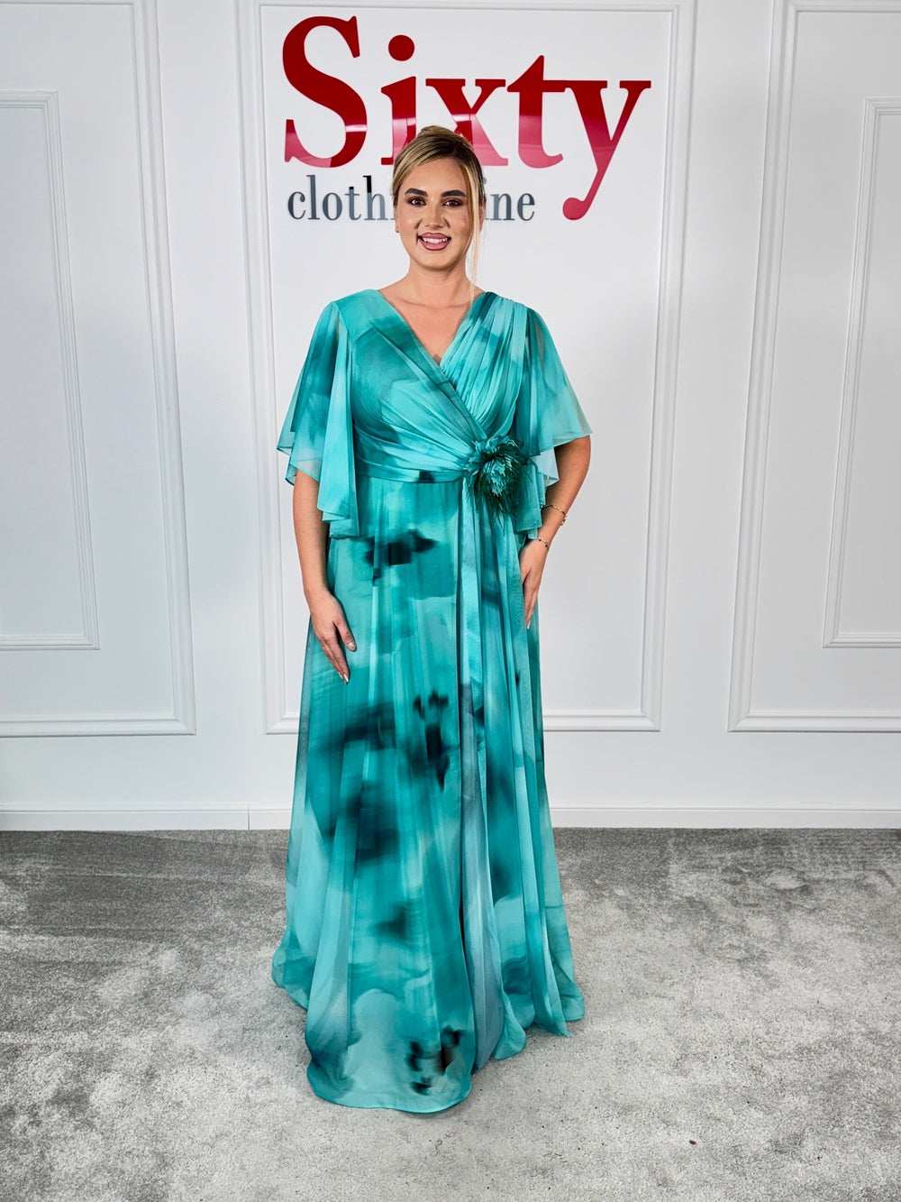 Rochie voal cu imprimeu Valencia