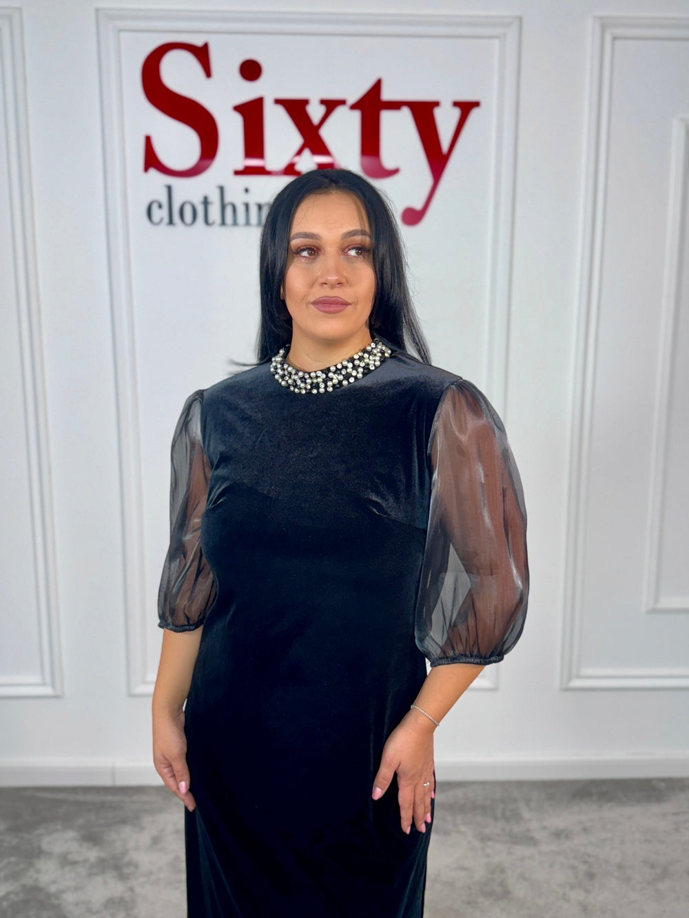 Rochie catifea Riselia