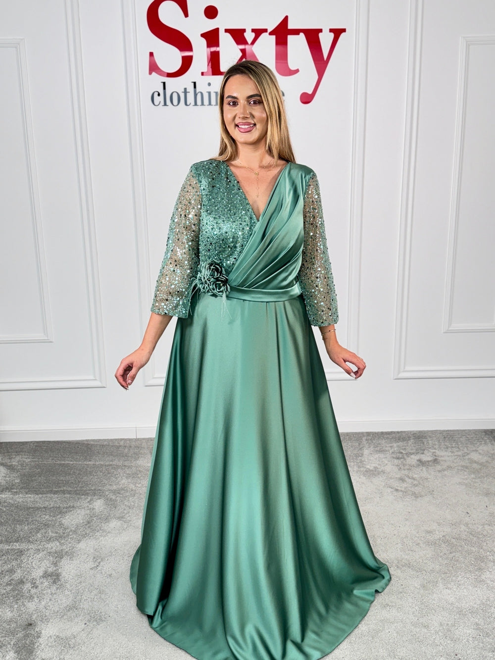 Rochie tafta cu paiete Eselia