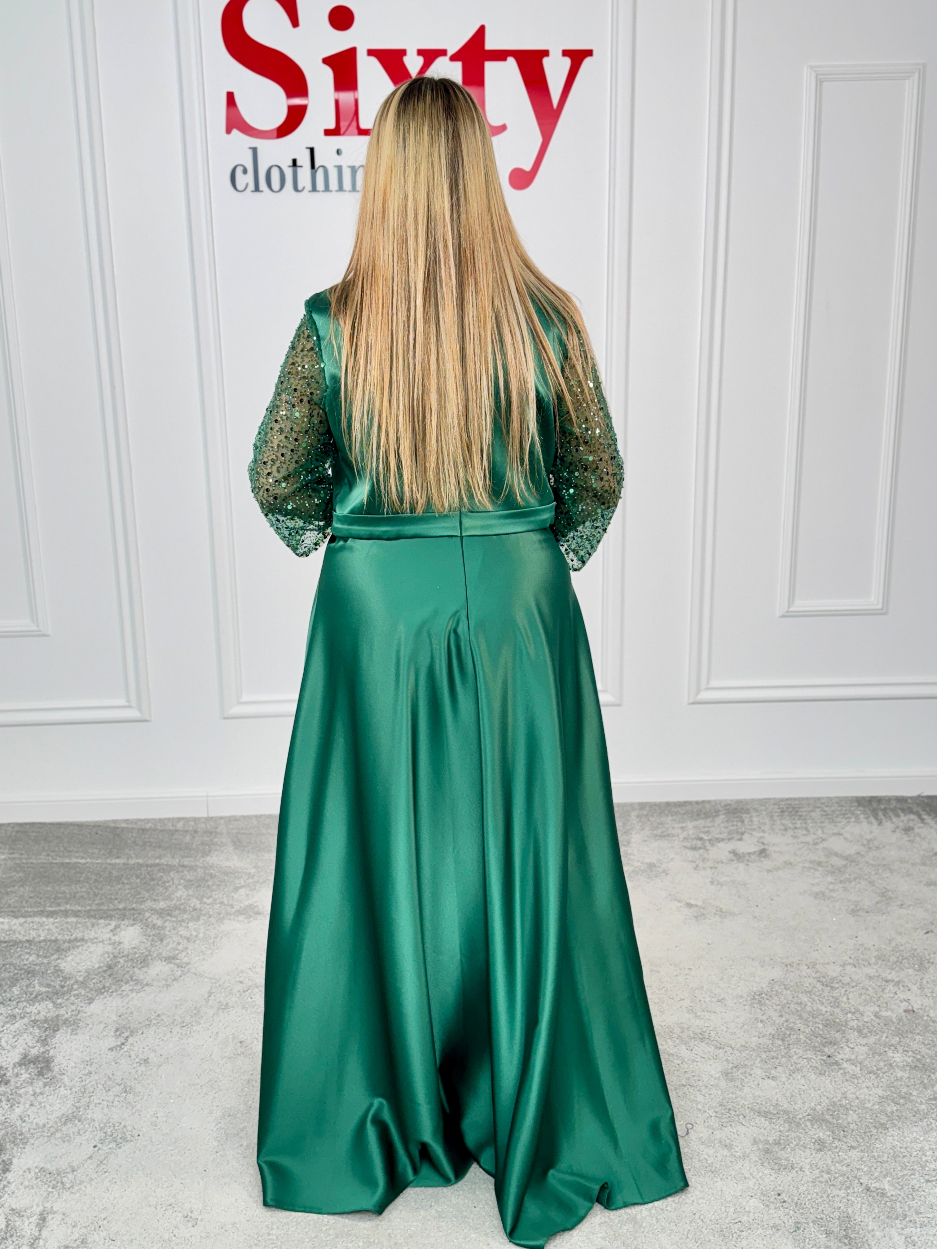 Rochie tafta cu paiete Eselia