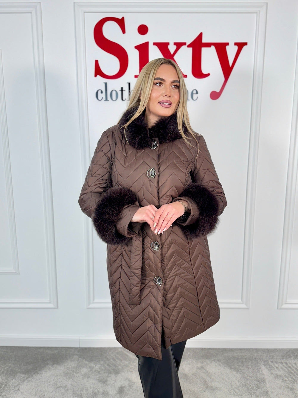 Palton fas cu blana naturala Miria