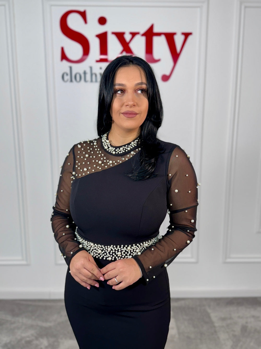 Rochie stofa cu perle Adora