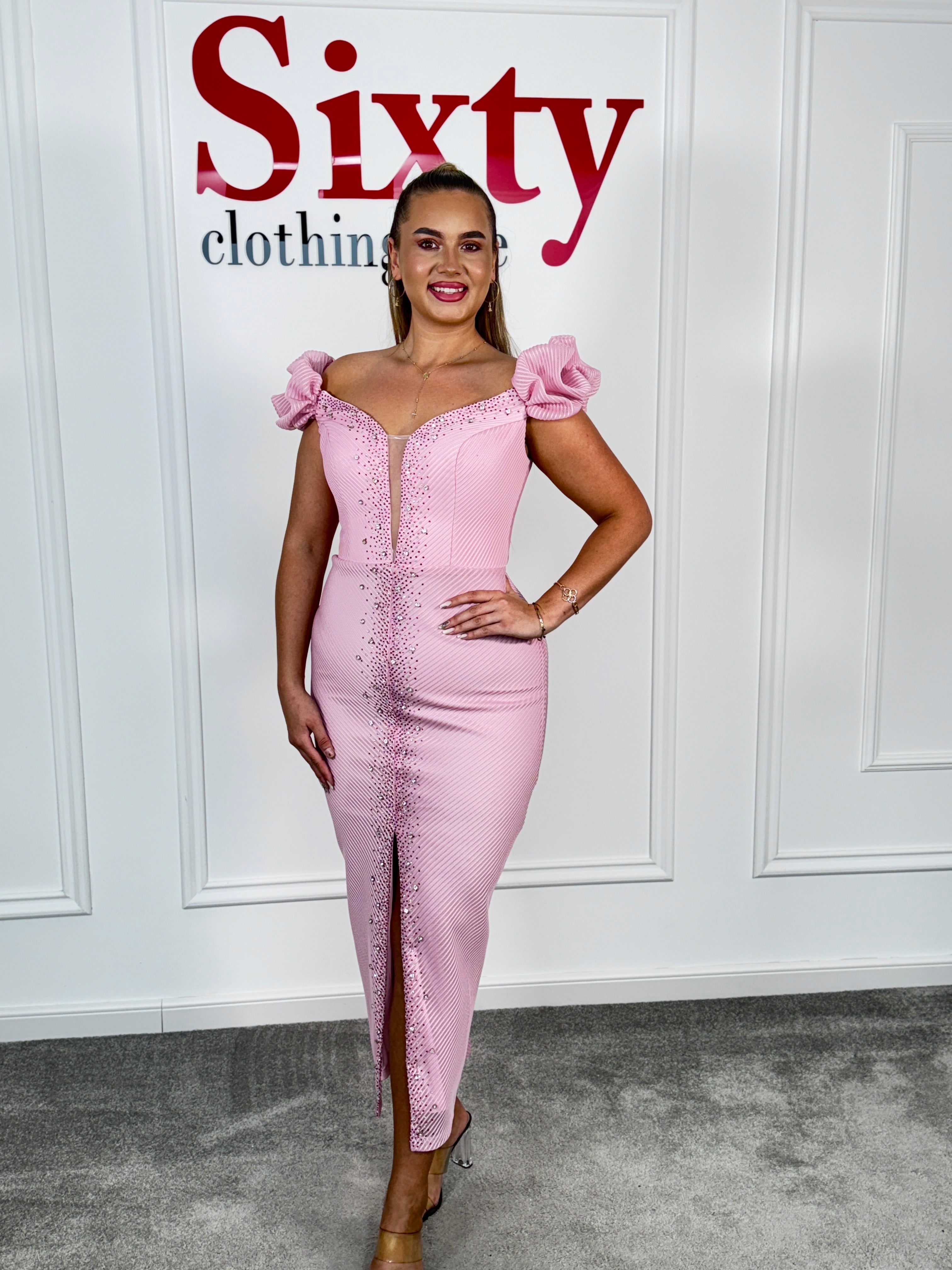 Rochie dantela cu pietre Catarina