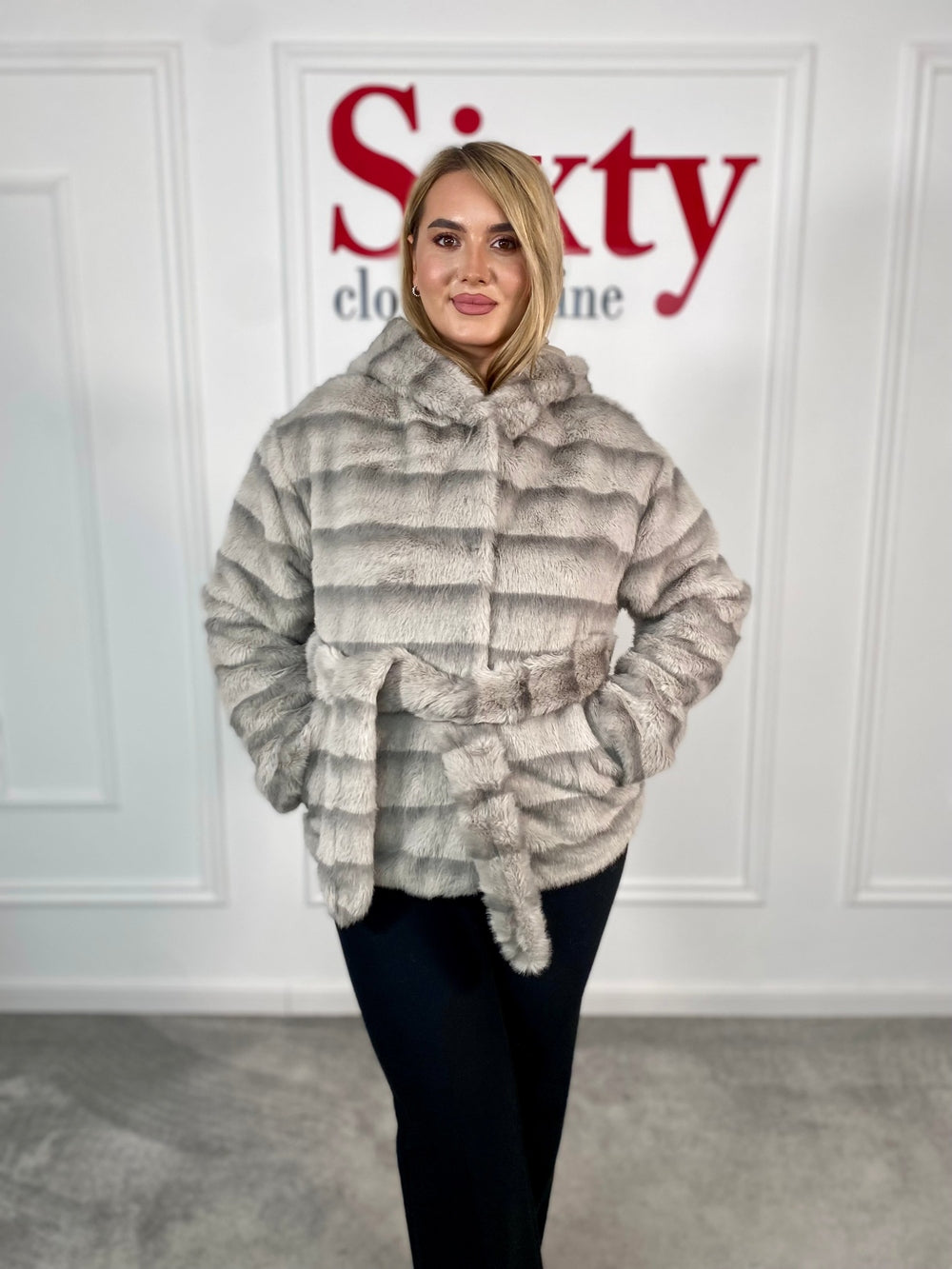 Geaca blana ecologica Doris