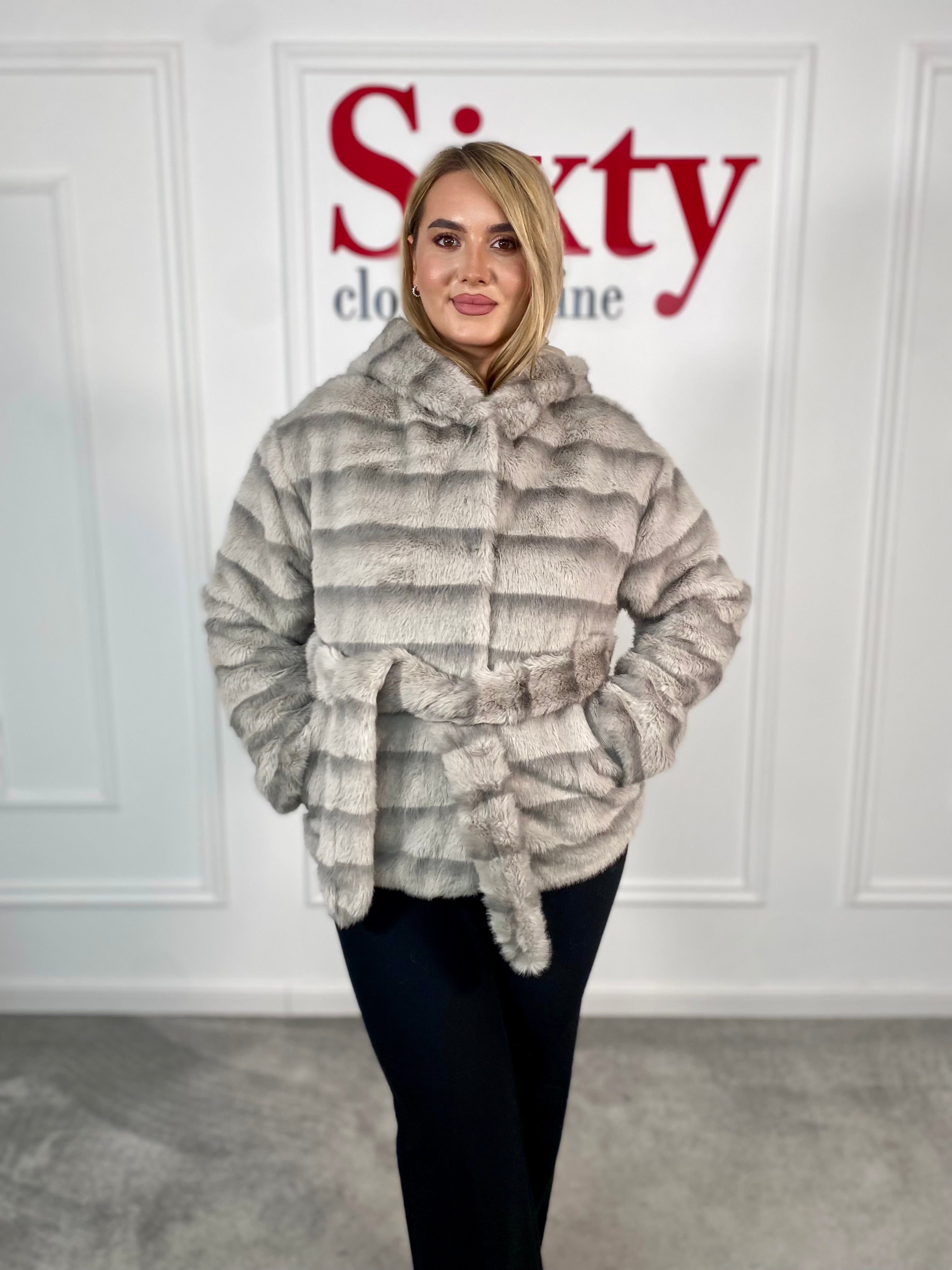 Geaca blana ecologica Doris