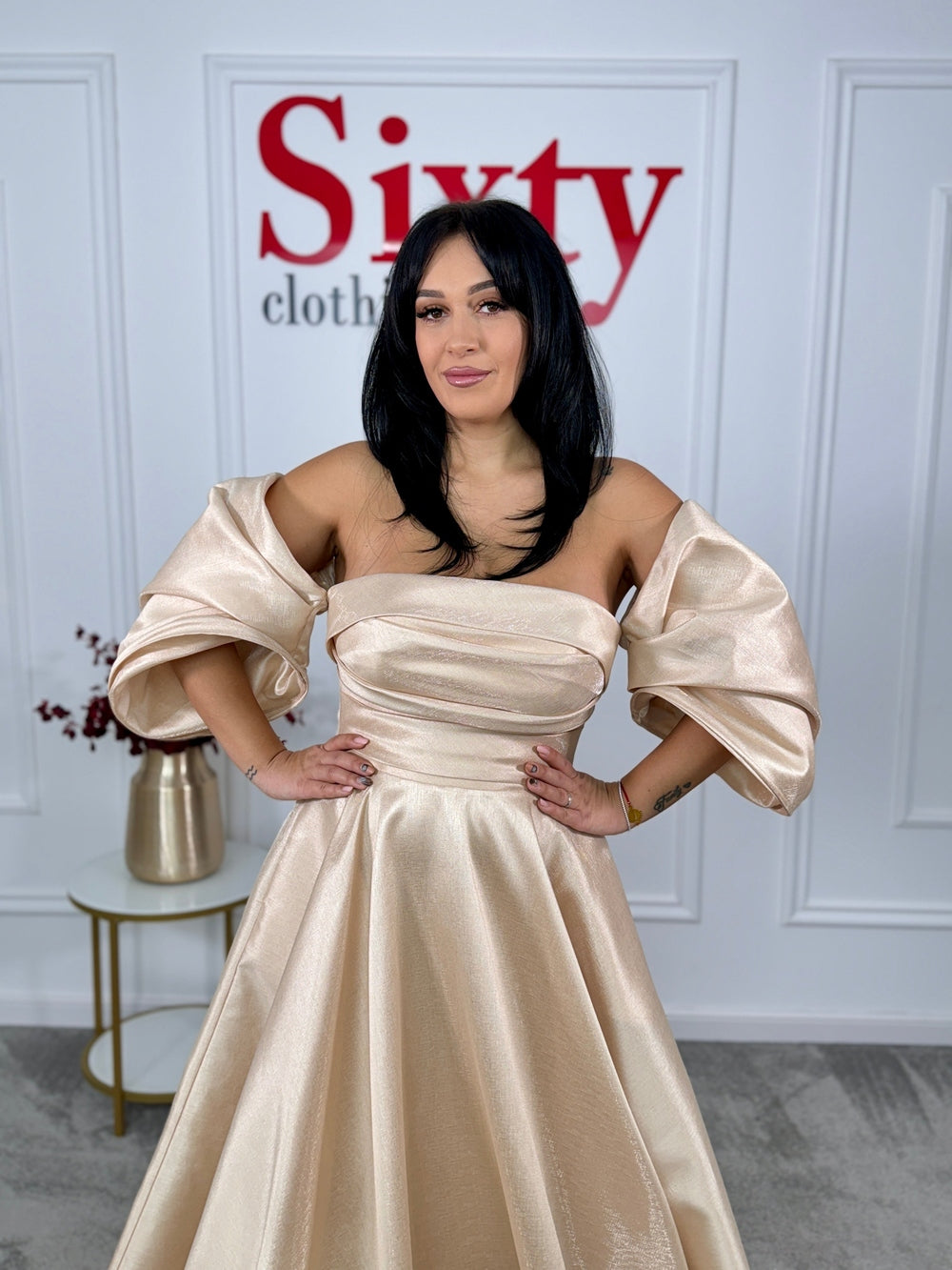 Rochie tafta cu striatii Casiana