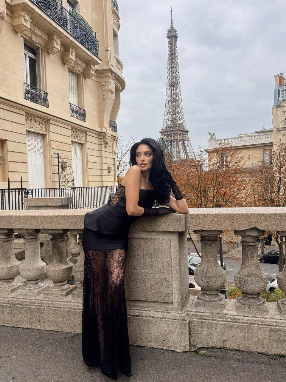 Rochie stofa cu dantela Eva