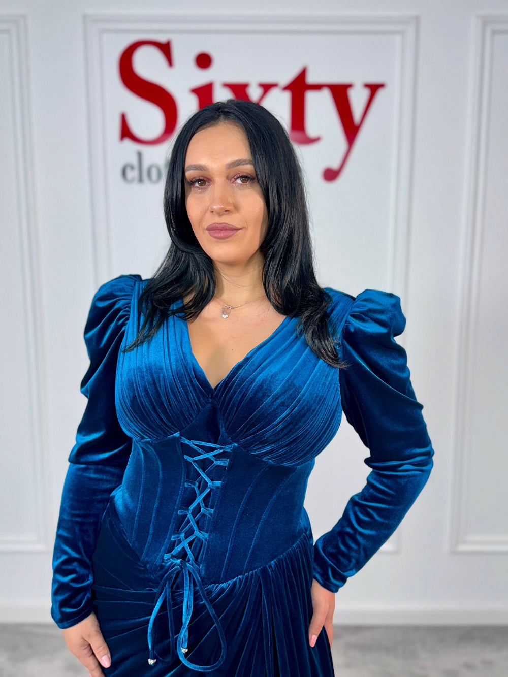 Rochie catifea Atena