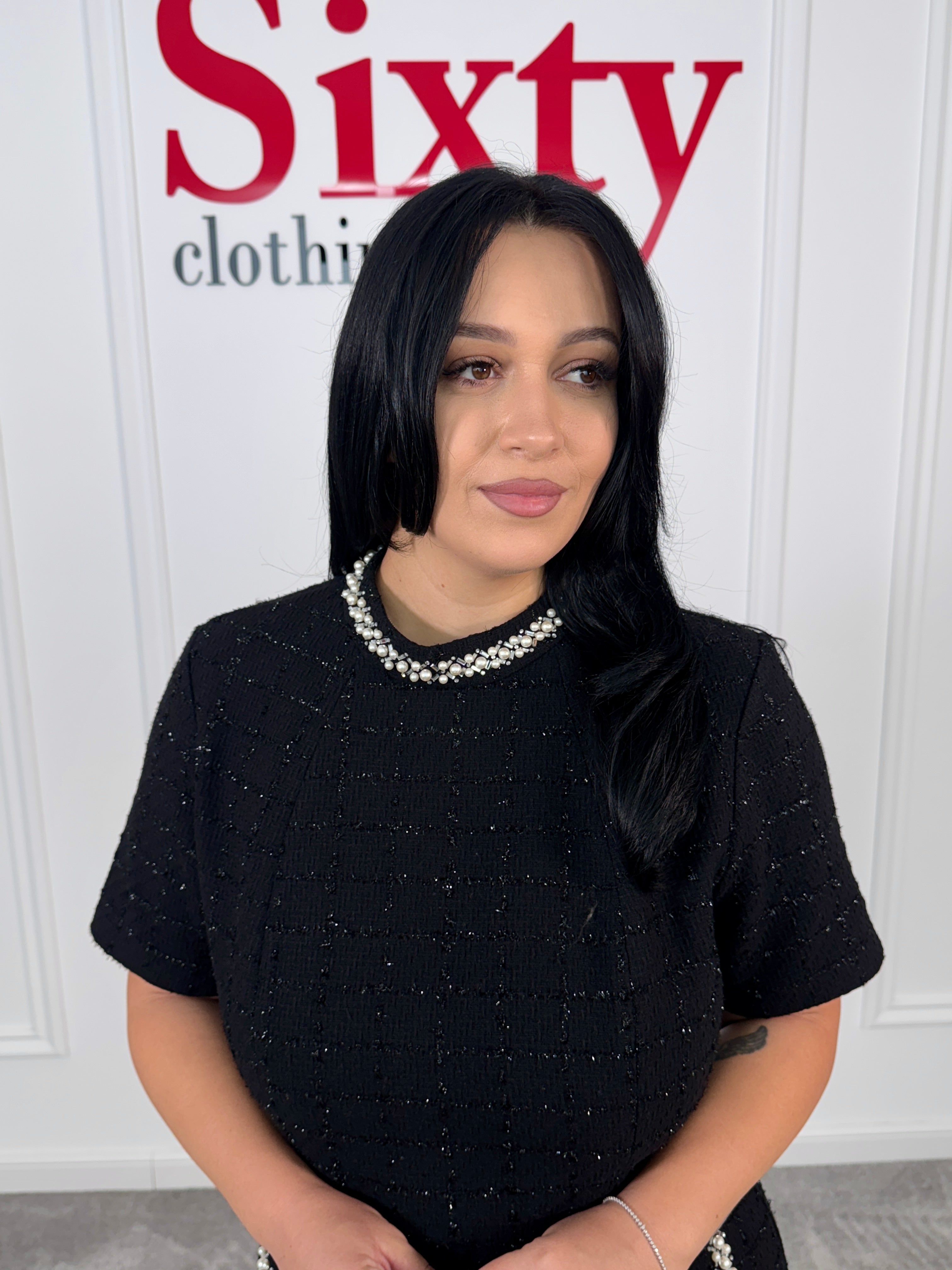 Rochie tercot cu perle Maura