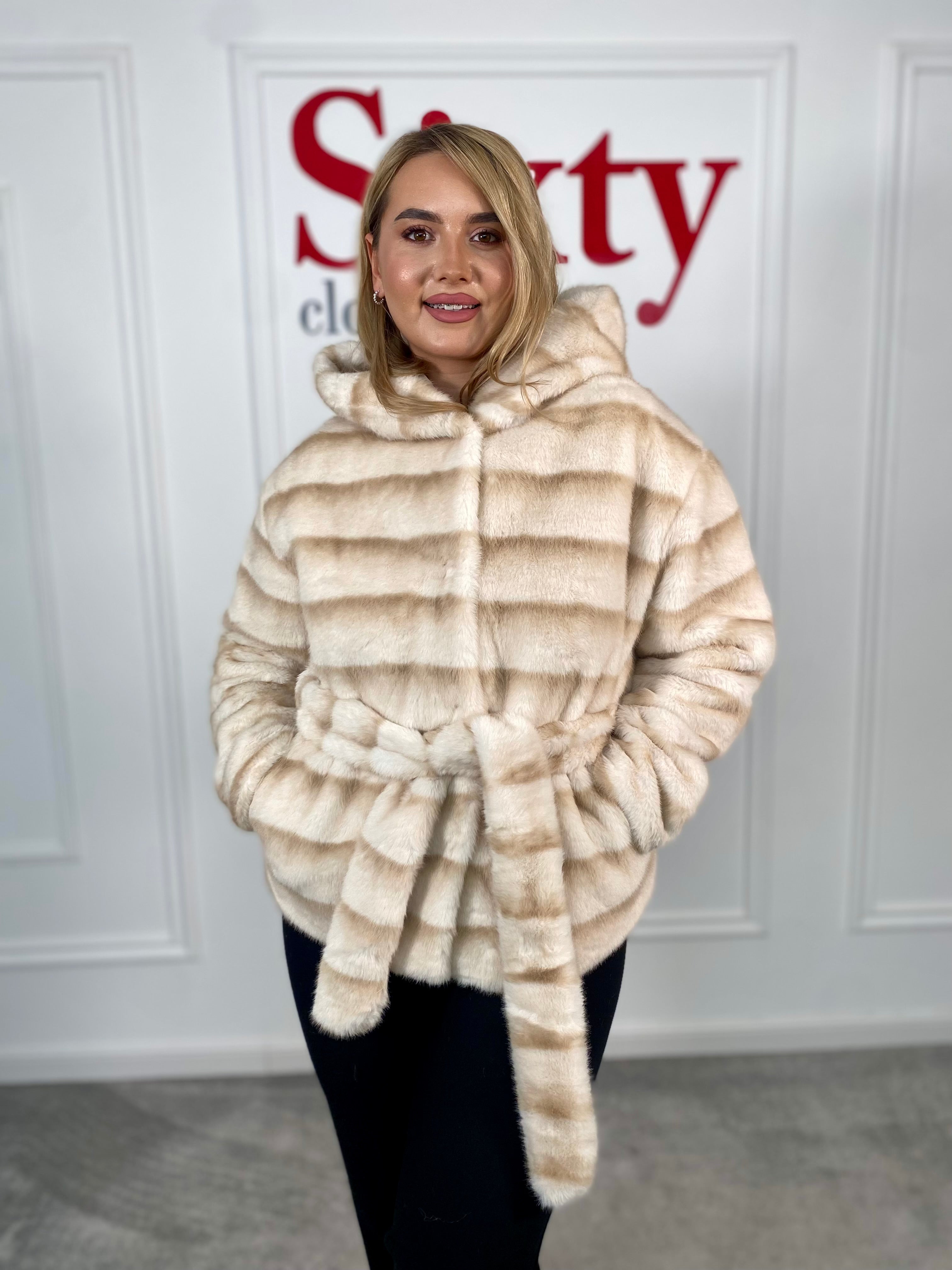 Geaca blana ecologica Doris