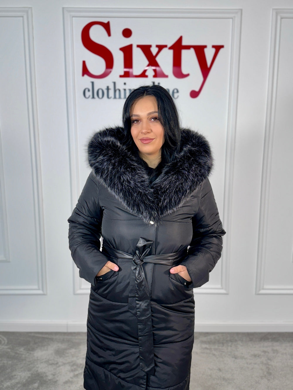 Geaca fas cu blana ecologica Lora