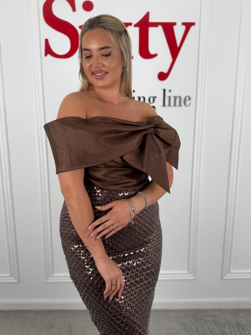 Rochie dantela cu paiete Celine
