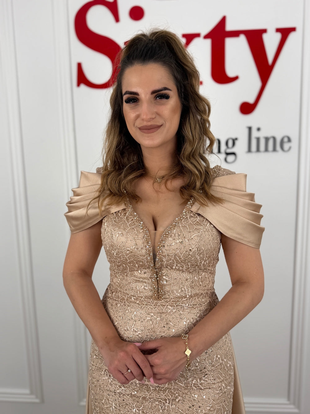 Rochie dantela cu paiete Alenia