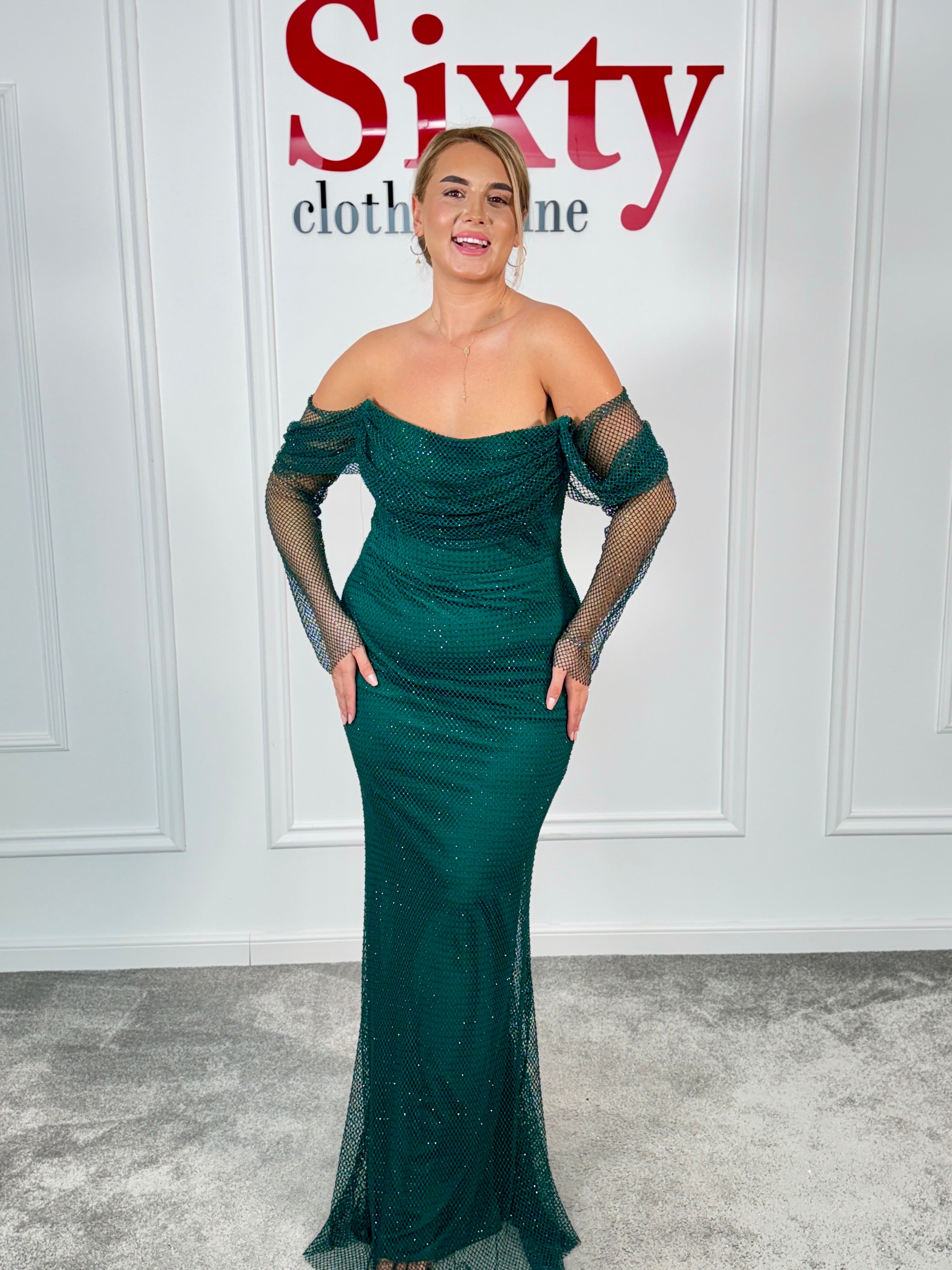 Rochie plasa cu pietre Noelia