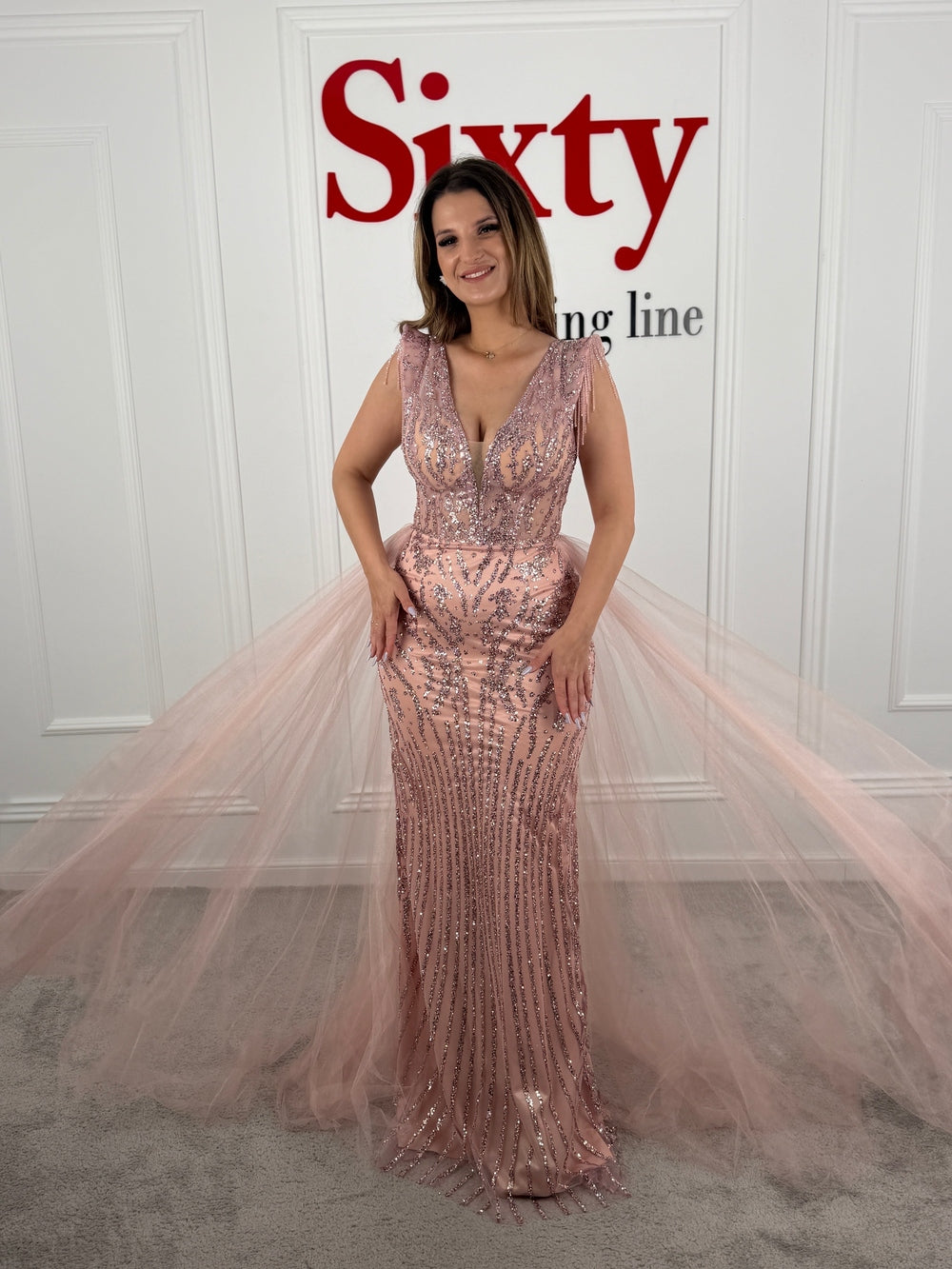 Rochie dantela cu paiete July