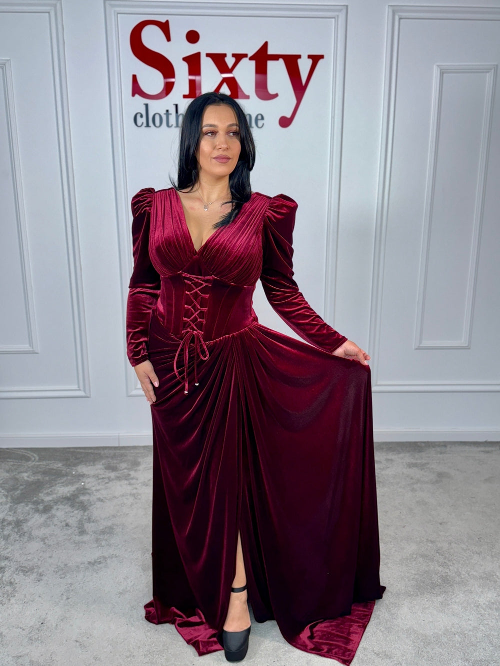 Rochie catifea Atena