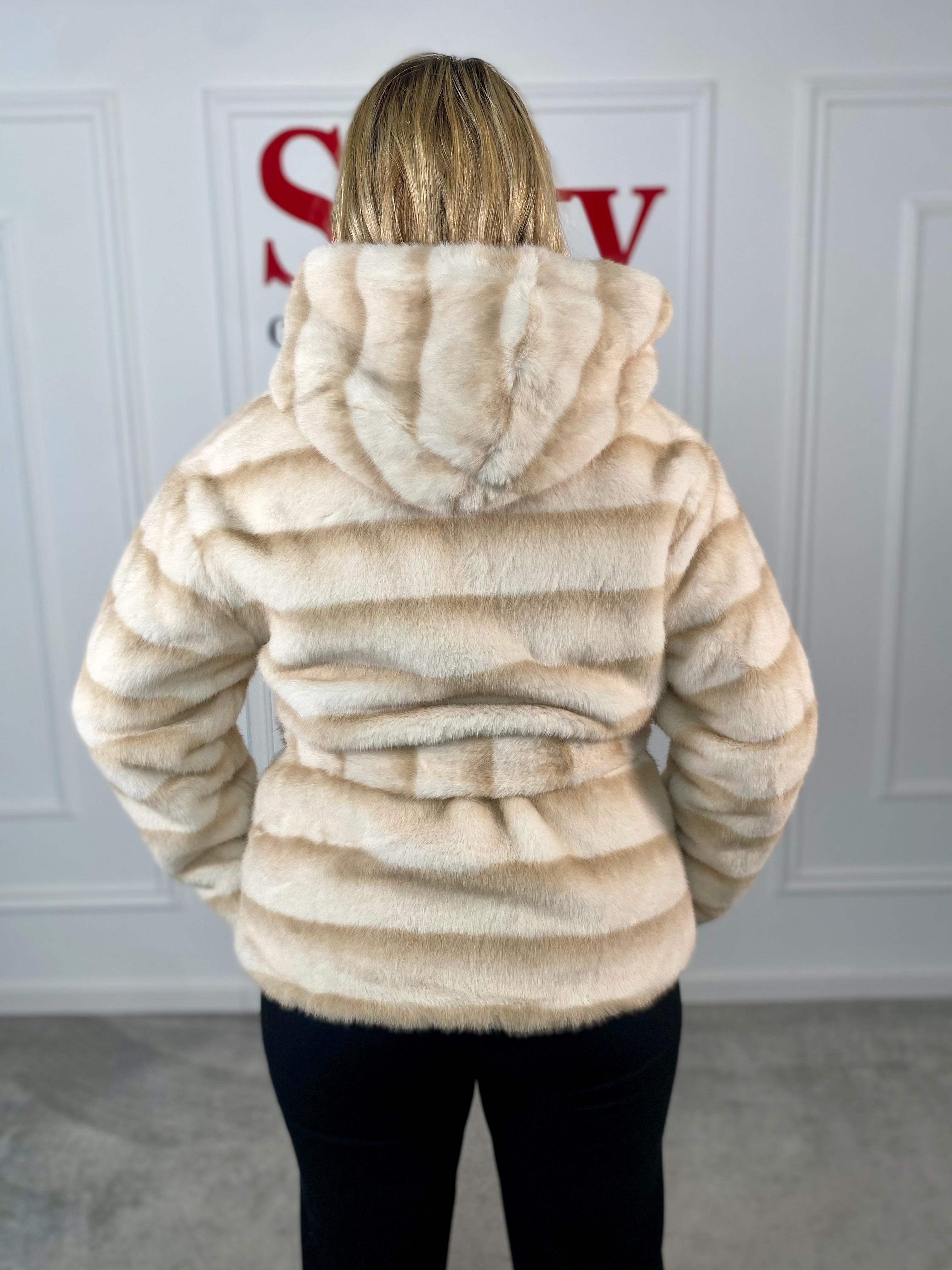 Geaca blana ecologica Doris