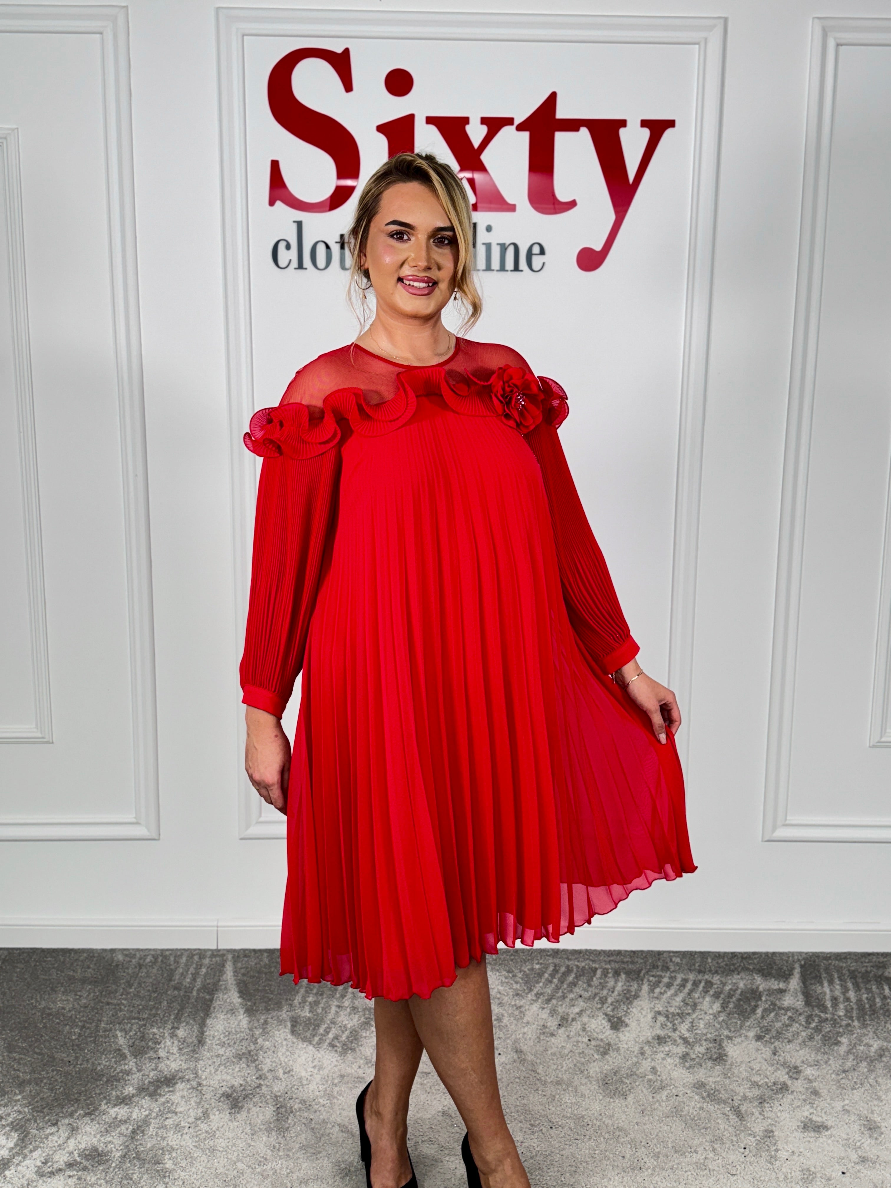 Rochie voal plisat Galeo