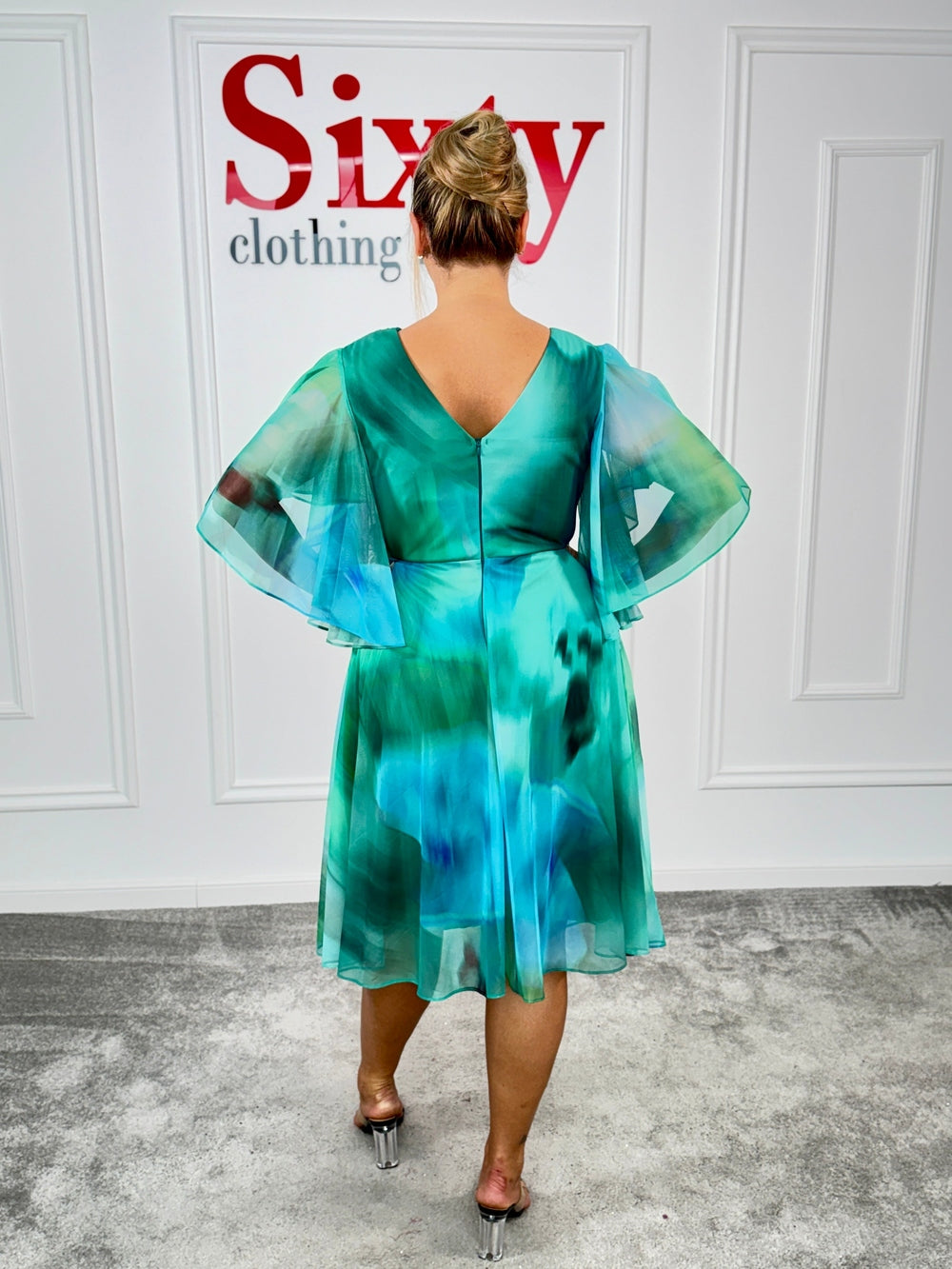 Rochie voal cu imprimeu Sarah