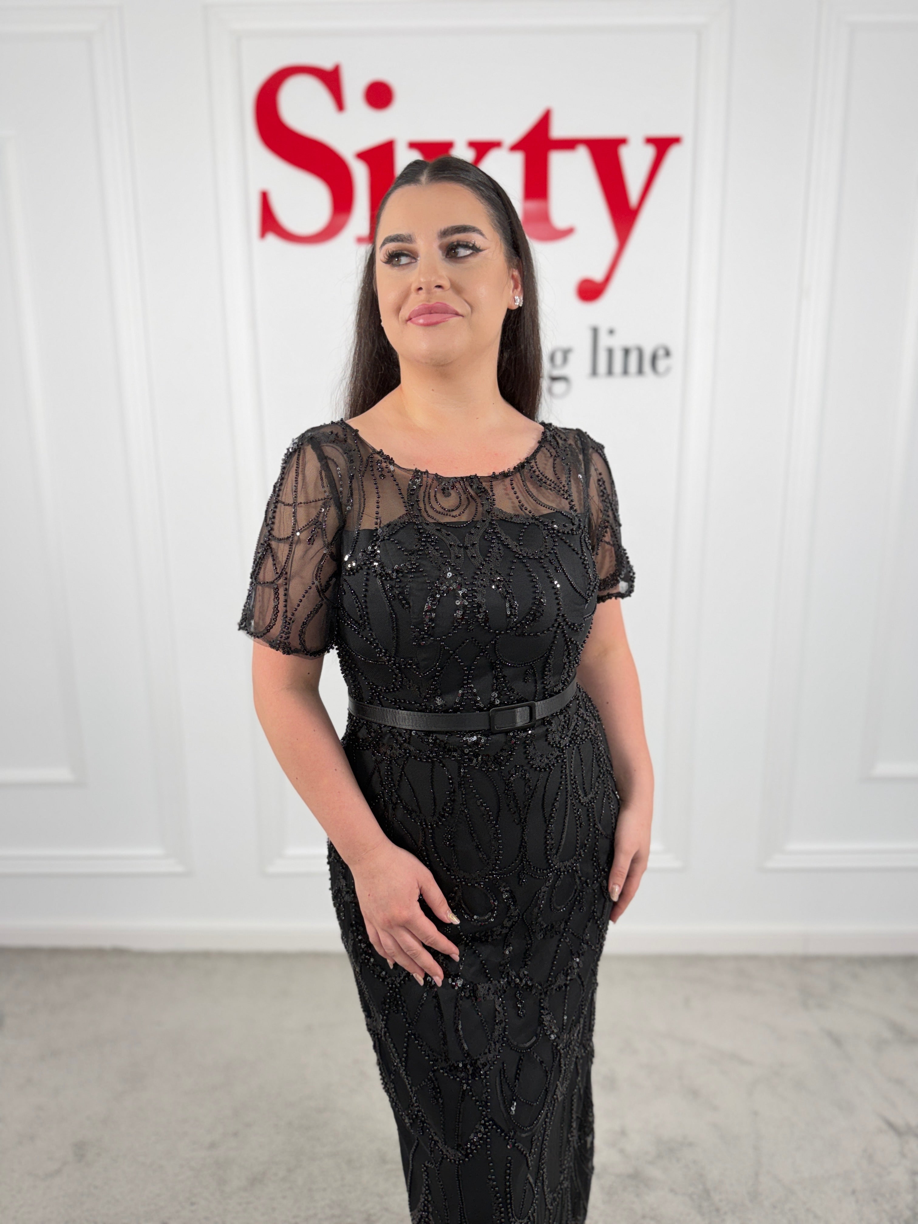 Rochie dantela cu perle Viena