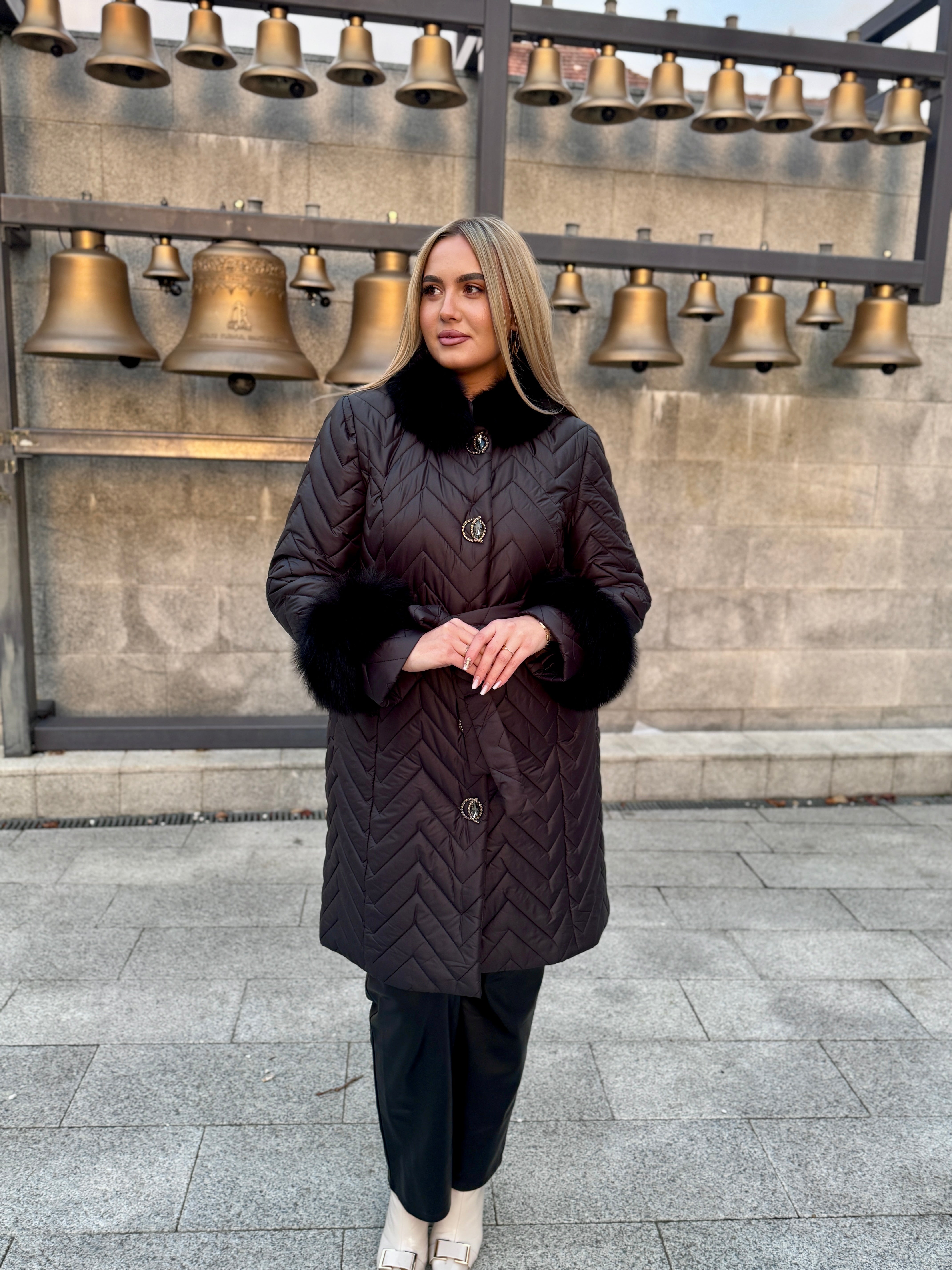 Palton fas cu blana naturala Miria