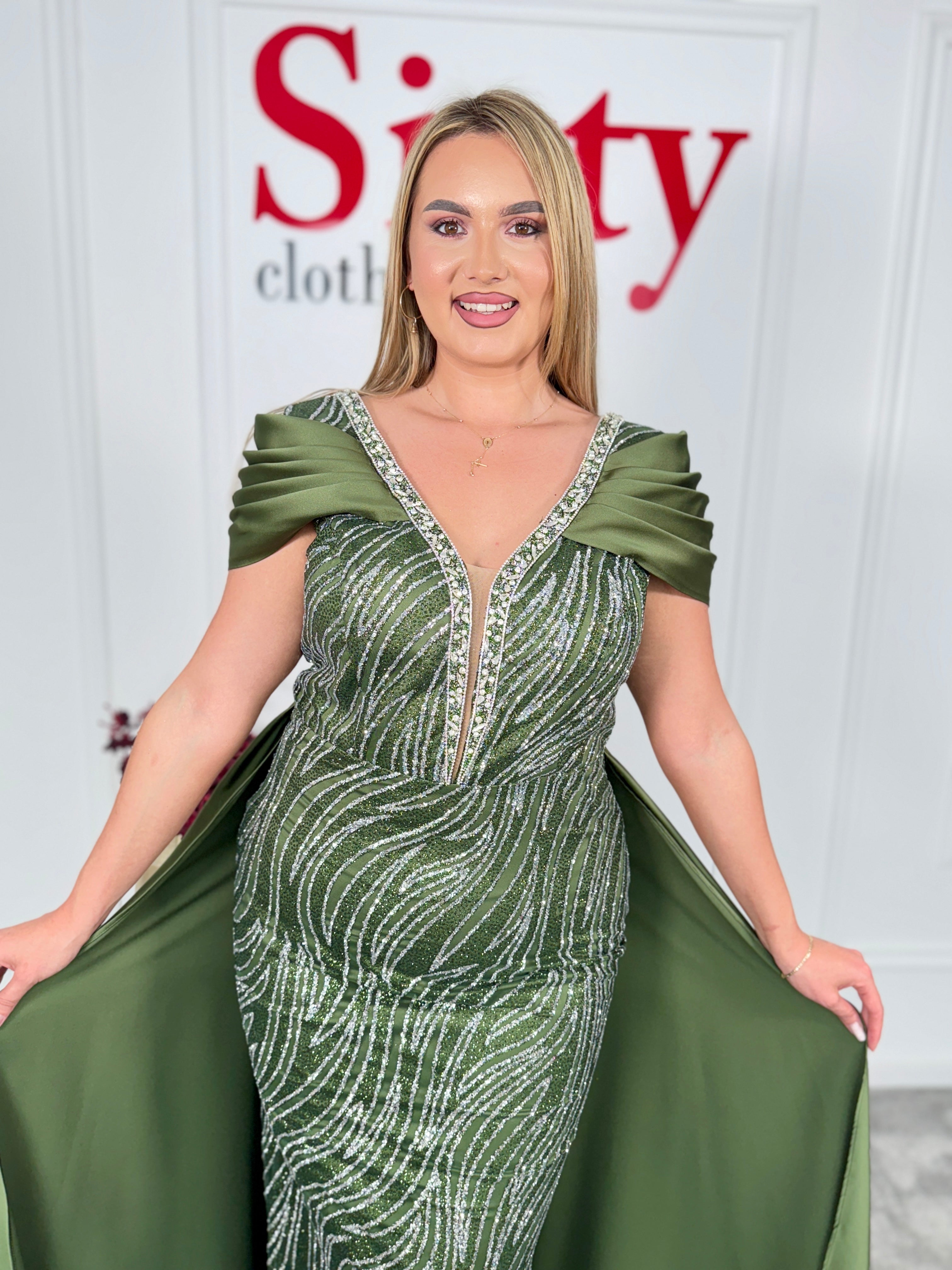 Rochie dantela cu sclipici Rachel