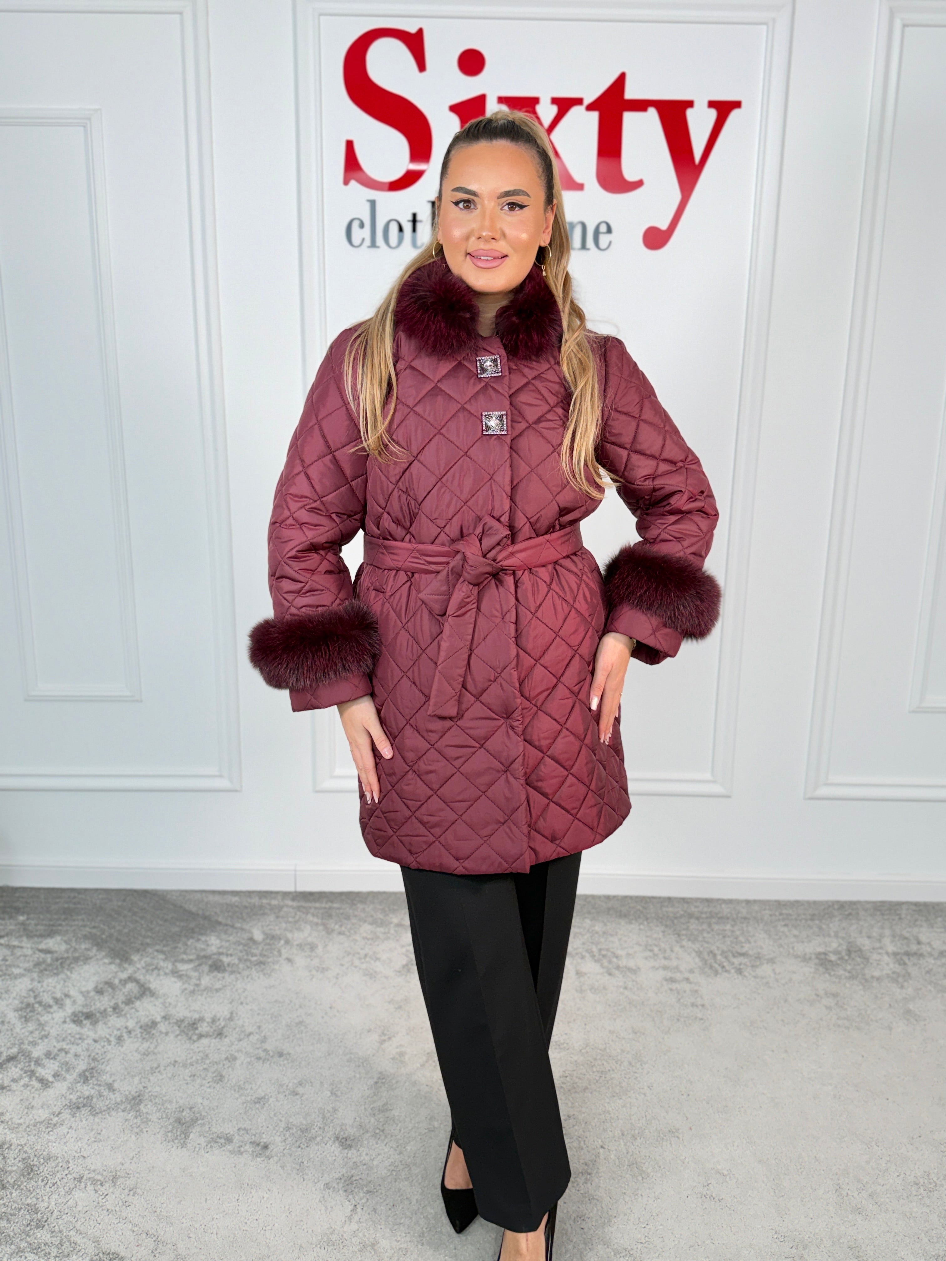 Palton fas cu blana naturala Roua