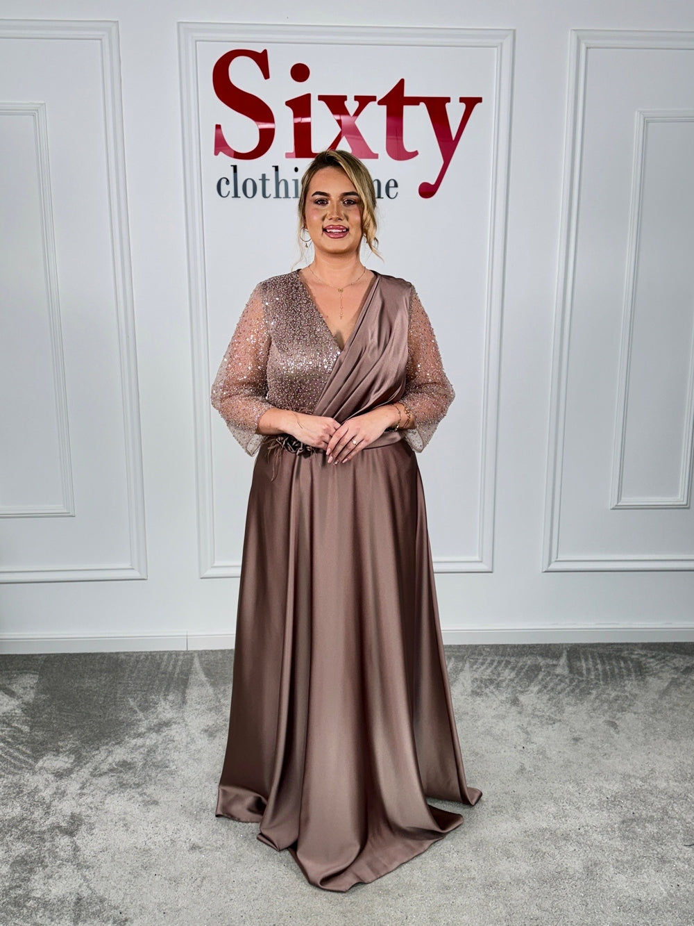 Rochie tafta cu paiete Eselia
