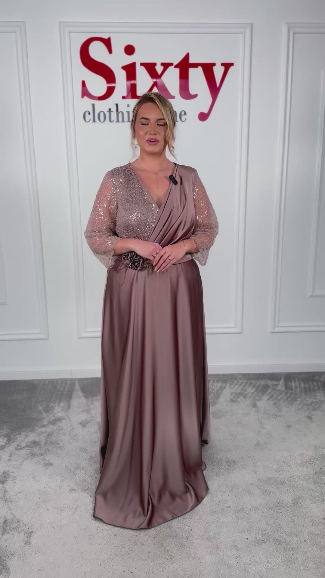 Rochie tafta cu paiete Eselia