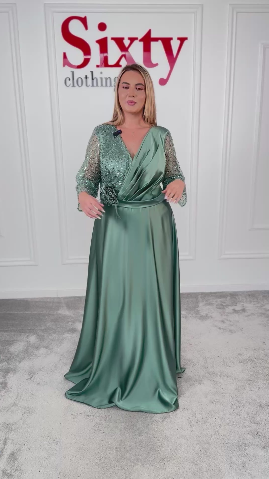Rochie tafta cu paiete Eselia