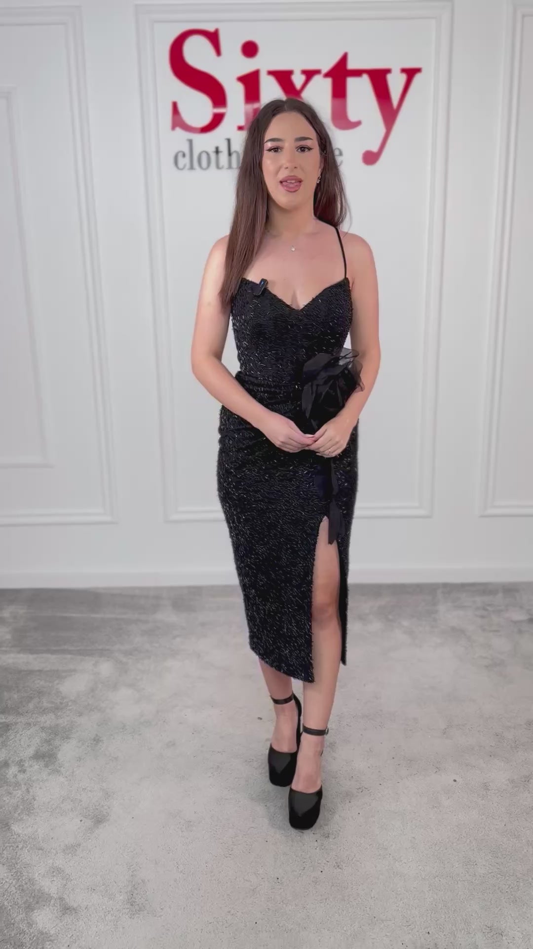 Rochie dantela cu paiete Sandra